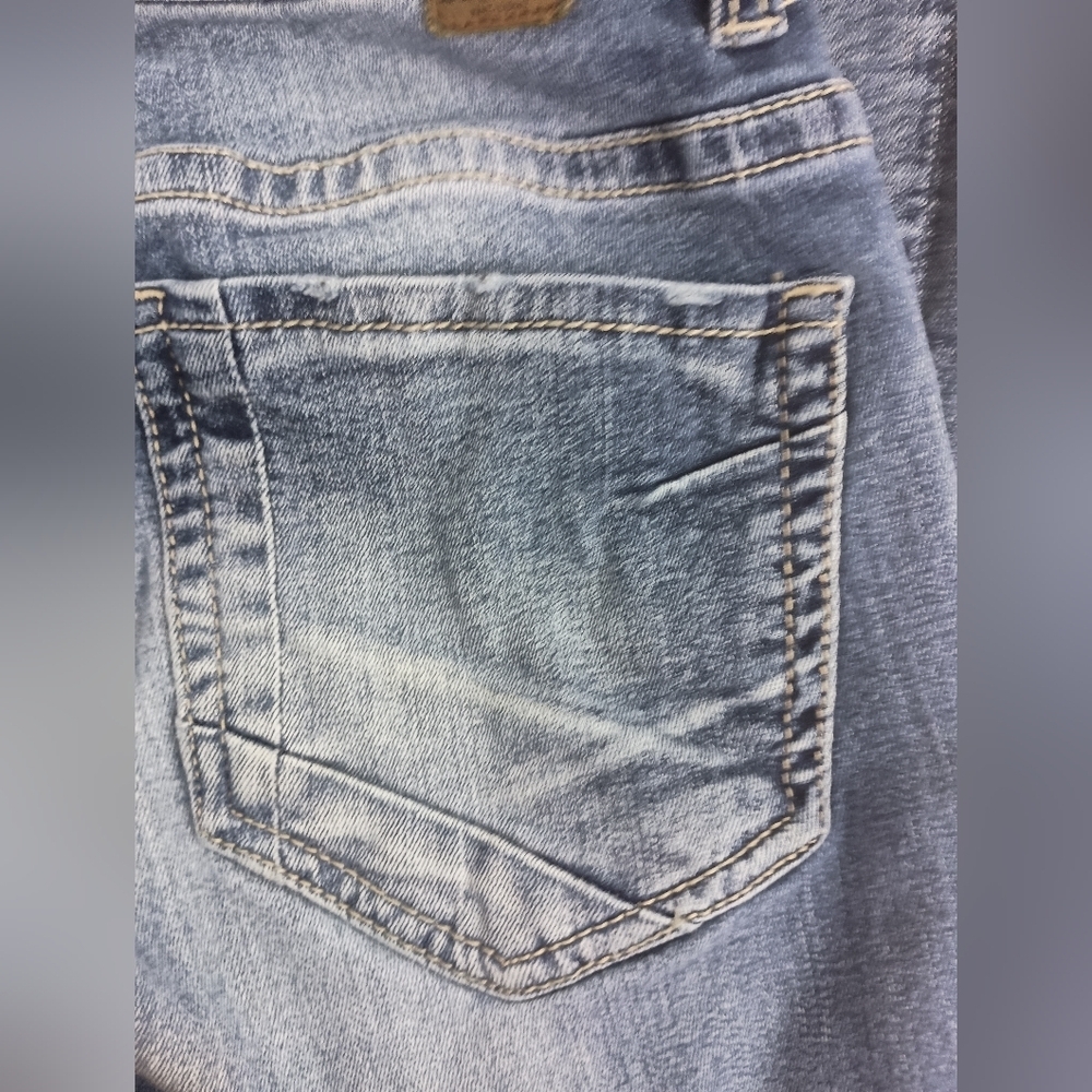 BKE Payton Designer Dark Blue Wash Denim Bootcut Jeans(#471) - Picture 7 of 10